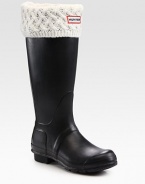 Stay cozy in this super-soft design with a fold-over, basket-weave knit cuff. Acrylic cuff Polyester Imported