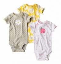 Just One You by Carters Baby/Toddler Girls' 3-Pack Bodysuit - Daisies (12 Months)