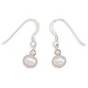 White Cultured Freshwater Pearl Earrings on Sterling Silver French Wire