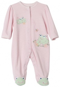 Little Me Frog Friends footie, Pink Little Me Frog Friends footie, Pink