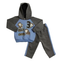 Little Rebels Baby-boys Infant Two Piece 3 Crazy Chimps Pant Set Little Rebels Baby-boys Infant Two Piece 3 Crazy Chimps Pant Set