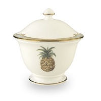 Lenox British Colonial Accessories Gold-Banded Bone China Sugar Bowl Lenox British Colonial Accessories Gold-Banded Bone China Sugar Bowl