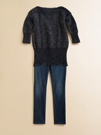 Crafted from plush cotton yarns for a cozy look and feel, this knit gets a nautical-inspired update with a chic boat neckline and anchor-embossed buttons.BoatneckDolman sleeves with ribbed cuffsShoulder buttonsRibbed hemCottonMachine washImported Crafted from plush cotton yarns for a cozy look and feel, this knit gets a nautical-inspired update with a chic boat neckline and anchor-embossed buttons.BoatneckDolman sleeves with ribbed cuffsShoulder buttonsRibbed hemCottonMachine washImported