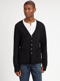 Luxurious, layering favorite you'll look to season after season, shaped in soft cotton and characterized by contrast stitching.ButtonfrontWaist patch pocketsCottonMachine washImported Luxurious, layering favorite you'll look to season after season, shaped in soft cotton and characterized by contrast stitching.ButtonfrontWaist patch pocketsCottonMachine washImported