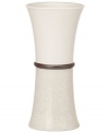 Think beyond plates and bowls – the Lucia Rose vase adds ambiance to your table with a metallic glaze and crackle effect in earthy stoneware. Designed by veteran Dansk designer, Niels Refsgaad.