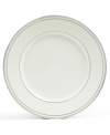 Lustrous platinum bands on the Chelsea Platinum dinner plates create a refined pattern that evokes the stately grace of Deco design. With simple geometric shapes, the Chelsea Platinum collection flows from the formal to everyday table with ease. Crafted of fine Mikasa bone china. (Clearance)