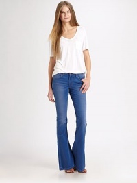 Lovingly faded denim tailored in a retro fit-and-flare design.THE FITFitted through hips and thighRise, about 8Inseam, about 35THE DETAILSZip flyFive-pocket style98% cotton/2% elastaneDry cleanImportedModel shown is 5'11 (180cm) wearing US size 4. Lovingly faded denim tailored in a retro fit-and-flare design.THE FITFitted through hips and thighRise, about 8Inseam, about 35THE DETAILSZip flyFive-pocket style98% cotton/2% elastaneDry cleanImportedModel shown is 5'11 (180cm) wearing US size 4.
