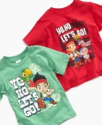 The gang's all here. Fun will take flight thanks to these Neverland Pirates tees from Mad Engine. The gang's all here. Fun will take flight thanks to these Neverland Pirates tees from Mad Engine.