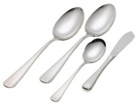 Gorham Ribbon Edge Frosted 4-Piece Stainless Steel Serving Set Gorham Ribbon Edge Frosted 4-Piece Stainless Steel Serving Set