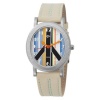Love Peace and Hope Midsize WA100 Time for Peace Blue Face and Cream Strap Watch