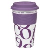Konitz Script Collage To Stay/To Go Mugs, Purple, Set of 2