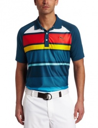 Puma Men's Raglan Stripe Tech Polo Puma Men's Raglan Stripe Tech Polo