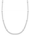 A simple, beaded silhouette creates a sophisticated look. Giani Bernini's sterling silver necklace features a mesh chain and petite beaded stations. Approximate length: 18 inches.
