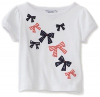 Hartstrings Baby-girls Infant Short Sleeve T-Shirt with Bow Patches, White, 12 Months Hartstrings Baby-girls Infant Short Sleeve T-Shirt with Bow Patches, White, 12 Months