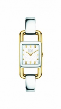 ESQ Movado Women's 07101399 esq Angle tm Two-Tone Rectangular Signature Watch ESQ Movado Women's 07101399 esq Angle tm Two-Tone Rectangular Signature Watch