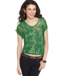 Be a lady in lace with this top from Eyeshadow -- and add super femme style to your day! Be a lady in lace with this top from Eyeshadow -- and add super femme style to your day!