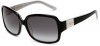 Kate Spade Women's Lulu/S 0JBH Rectangle Sunglasses,Black and Silver Spark Frame/Grey Gradient Lens,One Size