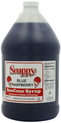 Snappy Popcorn Snappy Snow Cone Syrup 1 Gallon, Blue Raspberry, 11 Pound Snappy Popcorn Snappy Snow Cone Syrup 1 Gallon, Blue Raspberry, 11 Pound