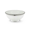 Crafted of Lenox fine bone china accented with 24 karat gold and precious platinum. Dishwasher-safe.