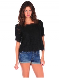 Joie Women's Fanny Lace Top, Caviar, Medium Joie Women's Fanny Lace Top, Caviar, Medium