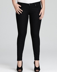 Designed to lift, lengthen and slim the silhouette, James Jeans denim lends a sleek shape to these must-have leggings. Designed to lift, lengthen and slim the silhouette, James Jeans denim lends a sleek shape to these must-have leggings.