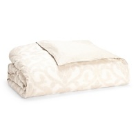 Inspired by Victorian scrollwork, this elegant bedding collection combines texture and pattern to create a luxurious atmosphere. Duvet and shams feature the woven scrollwork motif in muted neutral hues. Inspired by Victorian scrollwork, this elegant bedding collection combines texture and pattern to create a luxurious atmosphere. Duvet and shams feature the woven scrollwork motif in muted neutral hues.