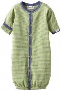 Coccoli Baby-Boys Newborn Jimmy'S Laundry Striped Converter Gown, Green/Navy, Newborn