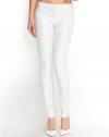 GUESS Brittney Skinny White Leopard Jeans, SILICONE RINSE (26)