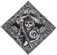 Sons of Anarchy Paisley Bandana - Black/White Sons of Anarchy Paisley Bandana - Black/White