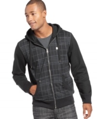 What doesn't plaid add to this hoodie from Marc Ecko? A simple pattern makes this simply cool. What doesn't plaid add to this hoodie from Marc Ecko? A simple pattern makes this simply cool.