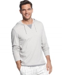 Chilling out? Breezy summer days call for a lightweight hoodie like this one from Calvin Klein. Chilling out? Breezy summer days call for a lightweight hoodie like this one from Calvin Klein.
