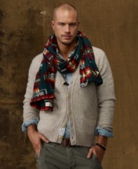 A rugged reincarnation of a polished classic, Denim & Supply's V-neck cardigan is constructed with cozy wool, making it an easy layering go-to from season to season. A rugged reincarnation of a polished classic, Denim & Supply's V-neck cardigan is constructed with cozy wool, making it an easy layering go-to from season to season.