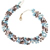 Chuvora Genuine Multi-Colored Fresh Water Cultured Pearl 2-Strand Gold Silk Thread Necklace