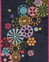 4' x 6' Rectangular Oscar Isberian Rugs Area Rug Black Color Hand Tufted China Lil Mo Hipster Collection
