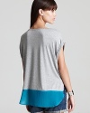 Mixed textures and tones are trend-right for spring and this Aqua tee works the look with effortlessly cool ease.