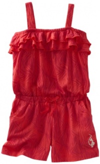 Baby Phat - Kids Girls 2-6X Printed Romper With Ruffles, Orange, 2T Baby Phat - Kids Girls 2-6X Printed Romper With Ruffles, Orange, 2T