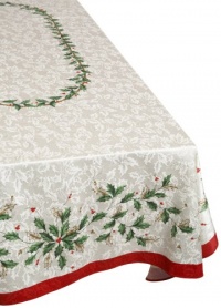 Lenox Golden Holly 60-inch by 84-inch Oblong / Rectangle Tablecloth
