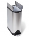 simplehuman Butterfly Step Trash Can, Fingerprint-Proof Brushed Stainless Steel, 38 Liters /10 Gallons