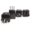 OREI 2 in 1 USA to Switzerland Adapter Plug (Type J) - 4 Pack, Black