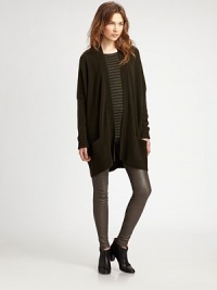 Luxe wool and cashmere blended in a slightly oversized open-front style with wide ribbed trim.Dropped shouldersLong sleevesSlash pocketsAbout 25 from shoulder to hem70% wool/30% cashmereDry cleanImportedModel shown is 5'11 (180cm) wearing US size Small. Luxe wool and cashmere blended in a slightly oversized open-front style with wide ribbed trim.Dropped shouldersLong sleevesSlash pocketsAbout 25 from shoulder to hem70% wool/30% cashmereDry cleanImportedModel shown is 5'11 (180cm) wearing US size Small.