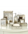 Turn your bathroom into a palace with this Palazzo soap and lotion dispenser from Kassatex, featuring an antiqued mirror finish for a classic look.