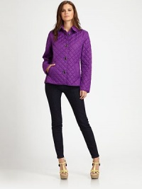 A beloved Burberry style, smartly modernized with trench details, including a half back belt and buttons at the cuffs.Spread collar with check liningHook close at neckLong sleeves with three-button cuffsButton frontBack half beltAngled front welt pocketsFully linedAbout 23 from shoulder to hemPolyesterDry cleanImported Model shown is 5'9½ (176cm) wearing US size Small. This style runs large. A beloved Burberry style, smartly modernized with trench details, including a half back belt and buttons at the cuffs.Spread collar with check liningHook close at neckLong sleeves with three-button cuffsButton frontBack half beltAngled front welt pocketsFully linedAbout 23 from shoulder to hemPolyesterDry cleanImported Model shown is 5'9½ (176cm) wearing US size Small. This style runs large.