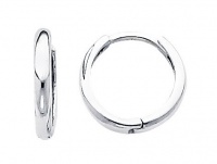 14k White Gold 2mm Thickness Small Huggies Earrings for Kids & Teens (0.4 or 10mm) 14k White Gold 2mm Thickness Small Huggies Earrings for Kids & Teens (0.4 or 10mm)