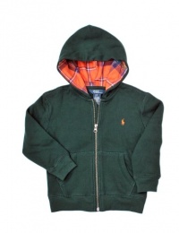 Ralph Lauren Toddler Boy's Plaid Lined Hoodie (2/2T, Green) Ralph Lauren Toddler Boy's Plaid Lined Hoodie (2/2T, Green)