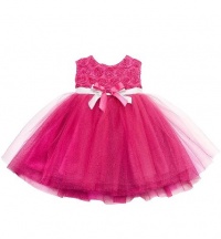 Rare Editions Baby-Girls Infant Fuchsia Pink Soutache Bodice to Tulle Ballerina Skirt Dress, 12 Months Rare Editions Baby-Girls Infant Fuchsia Pink Soutache Bodice to Tulle Ballerina Skirt Dress, 12 Months