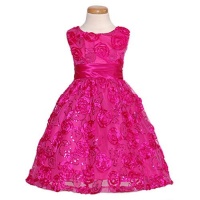 Rare Editions Little Girls 5 Fuchsia Soutache Christmas Dress Rare Editions Little Girls 5 Fuchsia Soutache Christmas Dress