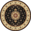 Safavieh Lyndhurst Collection LNH329A Black and Ivory Round Area Rug, 8-Feet Round
