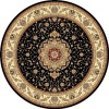 Safavieh Lyndhurst Collection LNH329A Black and Ivory Round Area Rug, 8-Feet Round