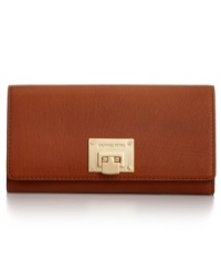 Get organized elegantly with this sophisticated wallet from MICHAEL Michael Kors. Rich leather, gleaming hardware and accent stitching adorn the outside, while the pocket-lined interior lets your carry all your essentials with ease. Get organized elegantly with this sophisticated wallet from MICHAEL Michael Kors. Rich leather, gleaming hardware and accent stitching adorn the outside, while the pocket-lined interior lets your carry all your essentials with ease.