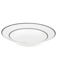 Leave it to kate spade to improve upon the classic sophistication of black and white. A concentric pattern featuring the timeless pairing lends your tabletop easy elegance. Leave it to kate spade to improve upon the classic sophistication of black and white. A concentric pattern featuring the timeless pairing lends your tabletop easy elegance.
